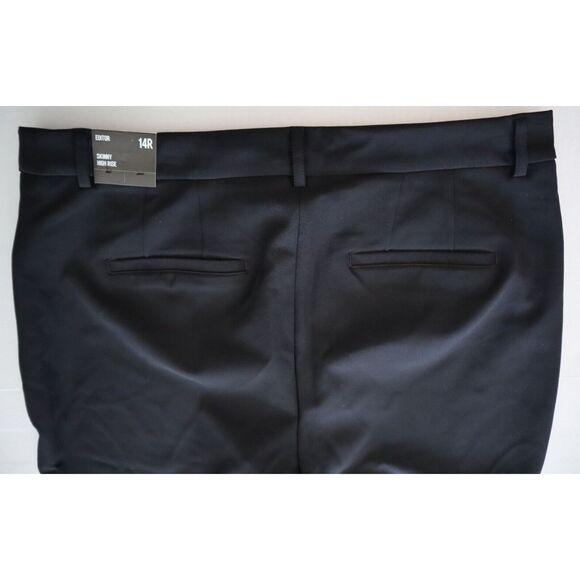 Express Editor 07470611 Women's Sz 14 R Black High-Rise Skinny Dress Pants - Picture 8 of 12